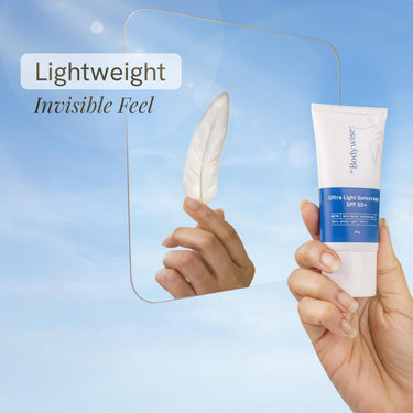 Be Bodywise Ultra Light Sunscreen SPF 50 PA+++ for Oily, Dry, Acne-prone Skin | Broad Spectrum Protection & Blue Light Protection | No White Cast | Non-Greasy | Korean Anti-Acne Technology | Water & Sweat Resistant | Ultra Lightweight Texture | For Men &